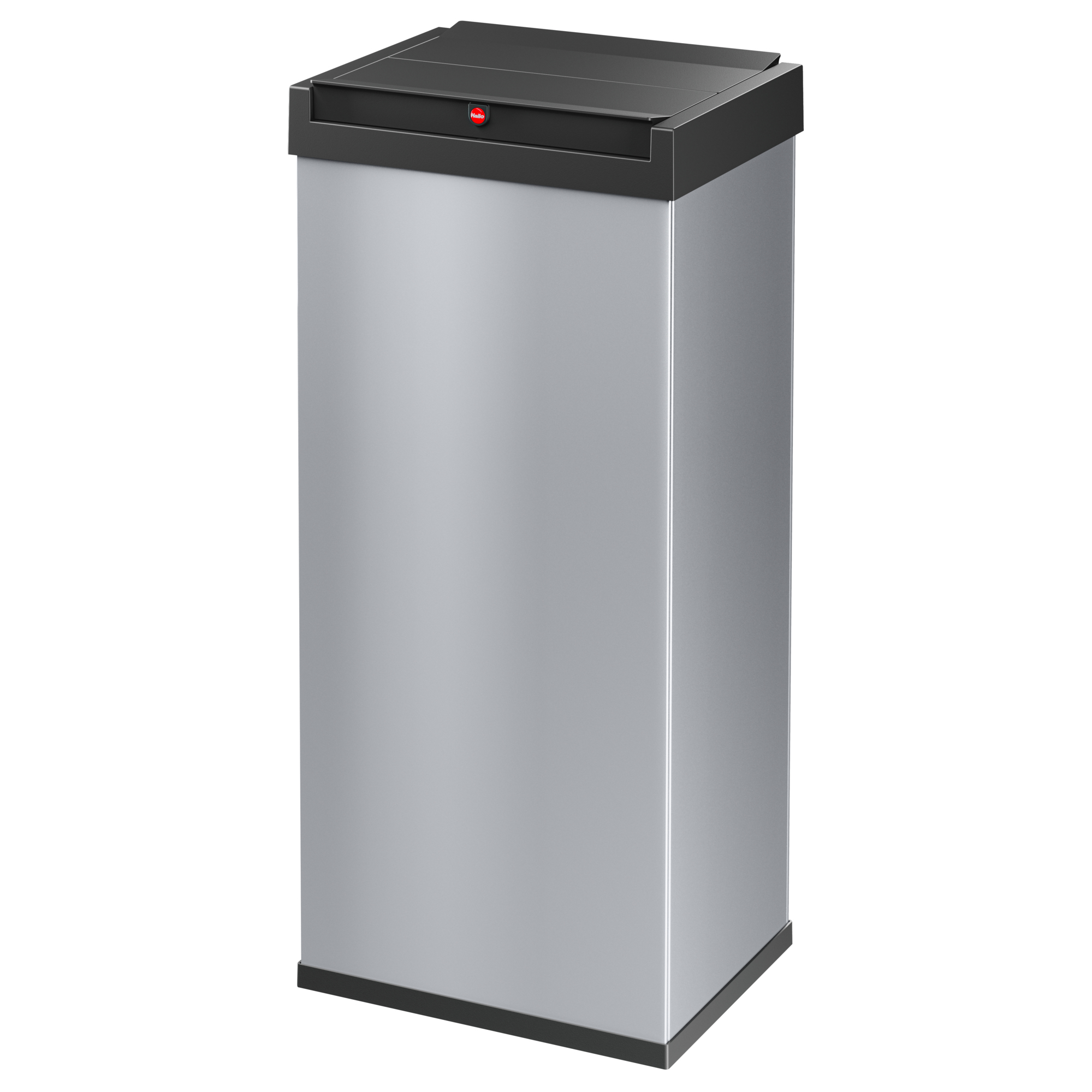 Hailo, 13.7 gallon trash can- steel.Silver., Capacity 13.7 Gal, Model# 9204015389